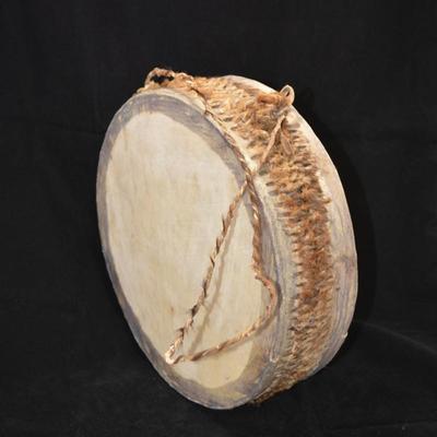 Vintage Handmade 11" 2 Headed African Drum