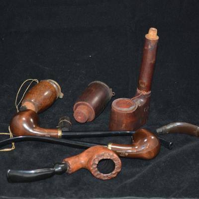 Vintage Tobacco Pipes with Parts and Pieces