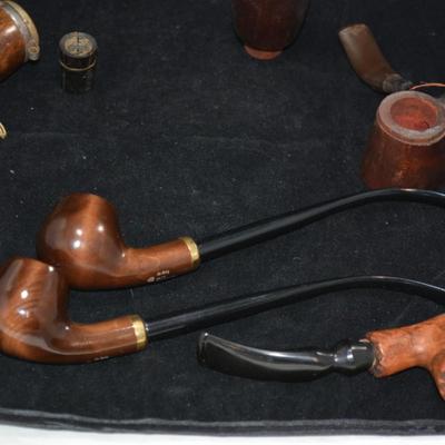 Vintage Tobacco Pipes with Parts and Pieces