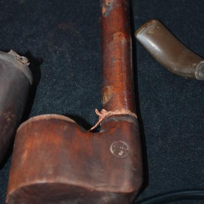 Vintage Tobacco Pipes with Parts and Pieces