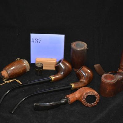Vintage Tobacco Pipes with Parts and Pieces