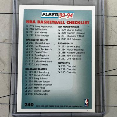 Collectible Sports Cards:  FLEER '93-94 Basketball Checklist Card