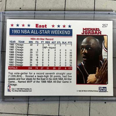 Collectible Sports Cards: Michael Jordan 1993 NBA Allstar Weekend SKYBOX Card