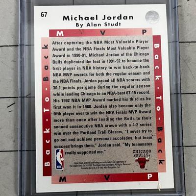 Collectible Sports Cards: Michael Jordan 1992 -93 Back to Back MVP Card Upper Deck 