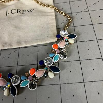 J CREW Colorful Cut Stone Necklace 