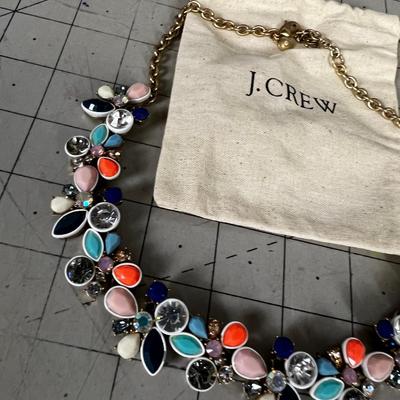 J CREW Colorful Cut Stone Necklace 