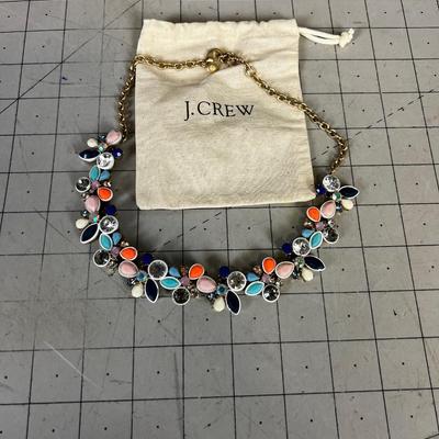 J CREW Colorful Cut Stone Necklace 