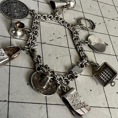 925 Mexican Motif CHARM Bracelet 
