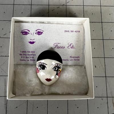 Porcelain FACE Pin 