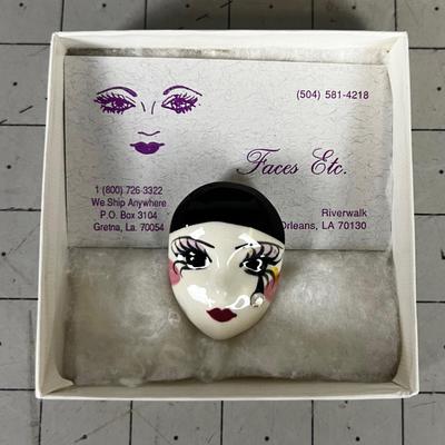 Porcelain FACE Pin 