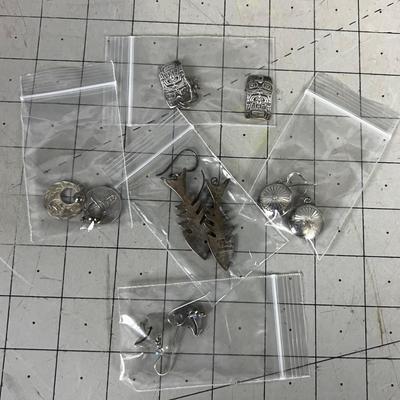 (5) 925 pieced Earrings 