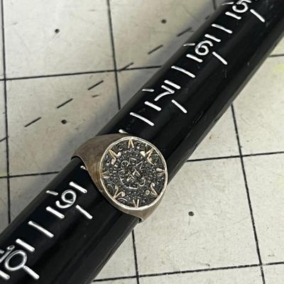 Aztec Calendar Ring 