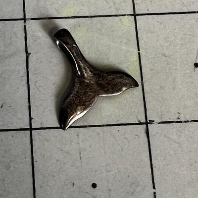 925 Silver Whale Tail Pendant or Charm 
