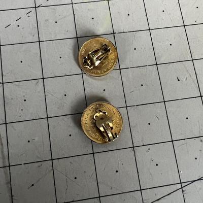 South African Coin Clip on Earrings