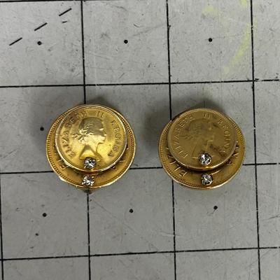 South African Coin Clip on Earrings