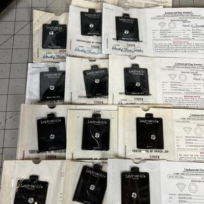 (12) 1 Karat Cubic Zirconia 