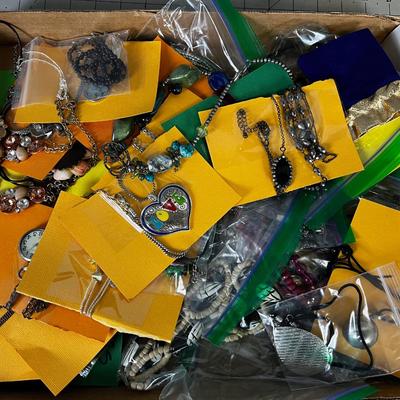 Tray of Mostly Used Necklaces