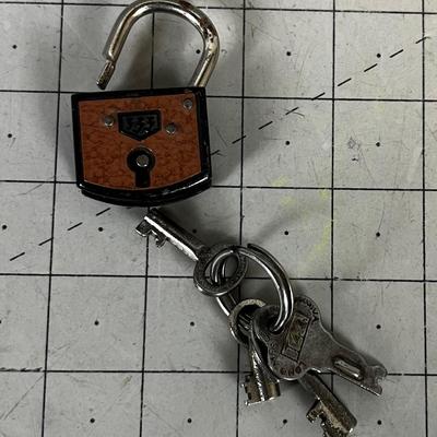 Vintage Padlock with Key 