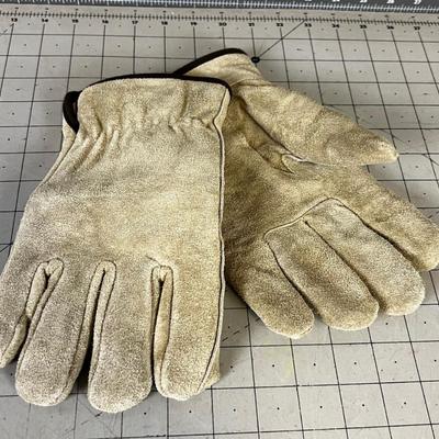 Men's Size Medium Leather and Thinsulate Work Gloves
