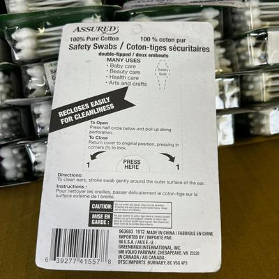 Large Case of Assured SAFETY SWABS NEW 