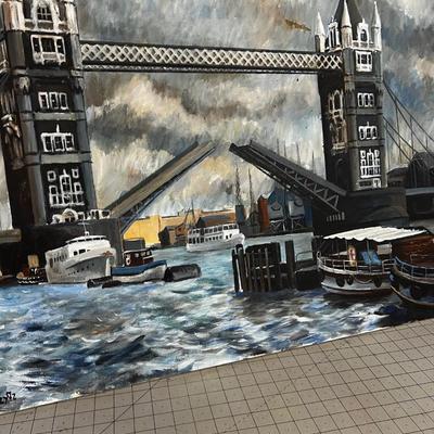 Tower Bridge Oil On Canvas By Guzytz 