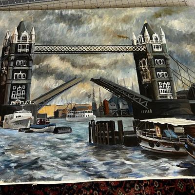 Tower Bridge Oil On Canvas By Guzytz 