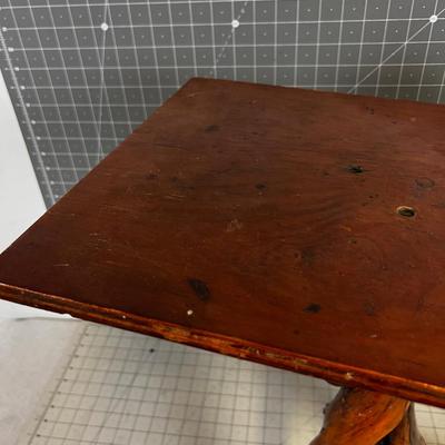 Rustic Wood End Table 