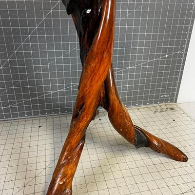 Rustic Wood End Table 
