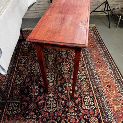 Pine Sofa Table  Stained RED 