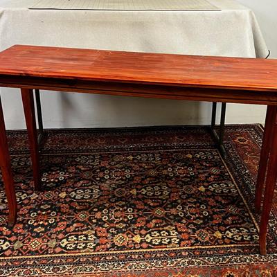 Pine Sofa Table  Stained RED 