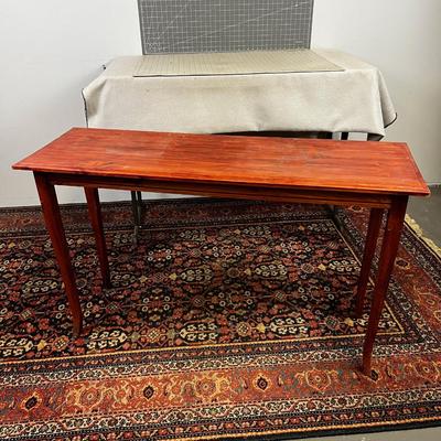 Pine Sofa Table  Stained RED 