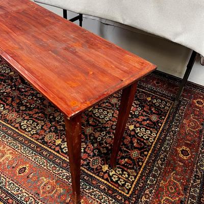 Pine Sofa Table  Stained RED 