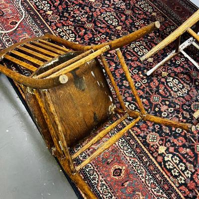 (2)  Antique OAK Chairs MATCHING