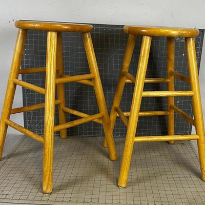 Pair of Birch Stools