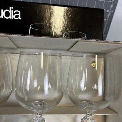 Claudia Fine Lead Crystal Goblets 