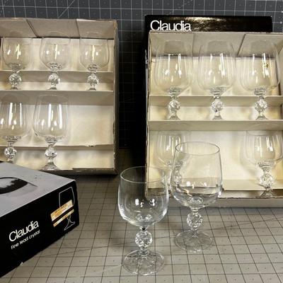Claudia Fine Lead Crystal Goblets 