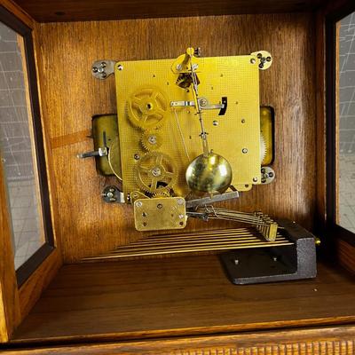 Vintage FRANZ HERMLE Mantel Clock Oak 