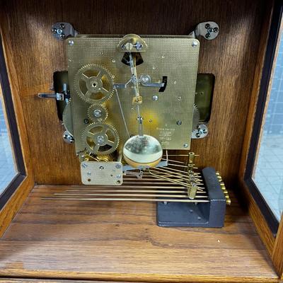 Vintage FRANZ HERMLE Mantel Clock Oak 
