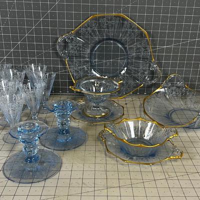 Sapphire Blue Glass, some are serving Ware