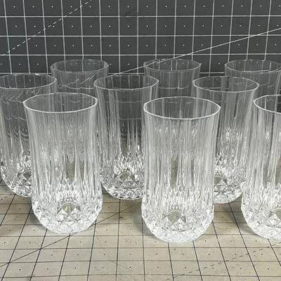 12 Crystal Tumblers CLEAR