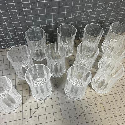12 Crystal Tumblers CLEAR