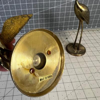 2 Brass Crane DÃ©cor'
