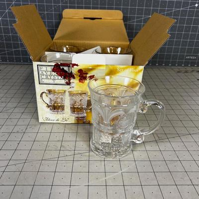 Fifth Avenue Crystal Coffee Cups, NEW 