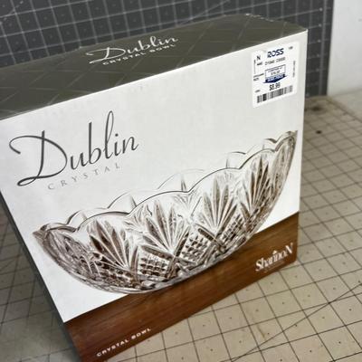 Dublin Crystal Bowl, New in the Box 