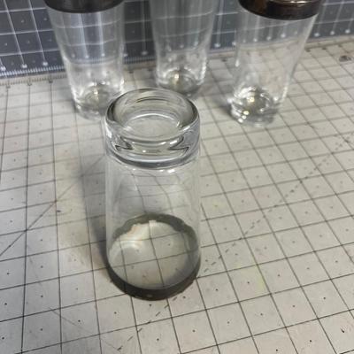 Dorothy Thorp Silver Rimmed (4) Tumblers 