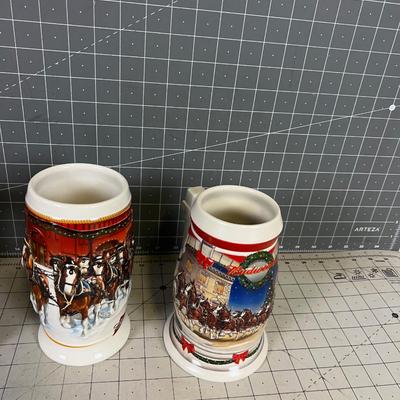 3 Budweiser Mugs All Holiday theme