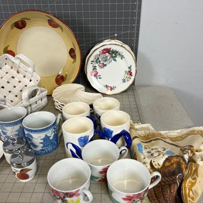 Giant Lot of Ceramic, China, Serving and Lovely Dishes
