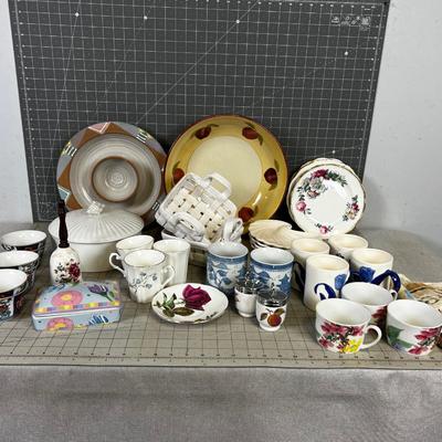 Giant Lot of Ceramic, China, Serving and Lovely Dishes