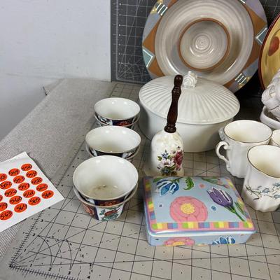 Giant Lot of Ceramic, China, Serving and Lovely Dishes