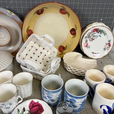 Giant Lot of Ceramic, China, Serving and Lovely Dishes